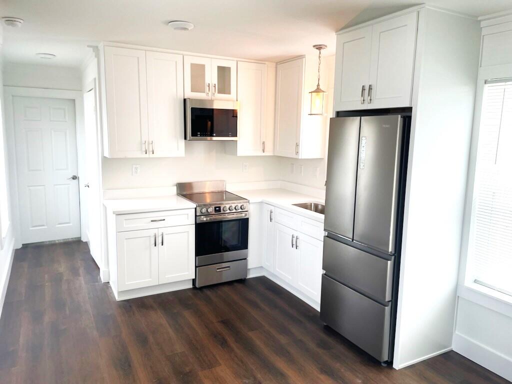 45 Rosin Cup Circle Santa Rosa Beach, FL 32459 - Photo 3 of 10 a kitchen with stainless steel appliances a refrigerator sink and microwave