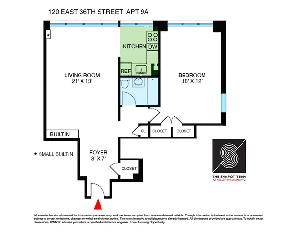 $575,000 | 120 East 36th Street, Unit 9A | Murray Hill