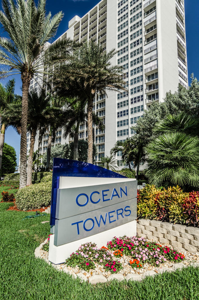 2800 South Ocean Boulevard, Unit 5K Boca Raton, FL 33432 - Photo 29 of 33 Ocean Towers Sign and North Tower