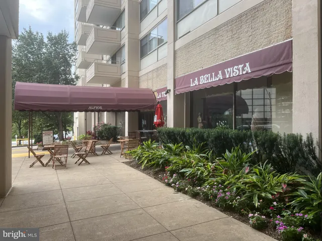 a view of cafe with outdoor seating