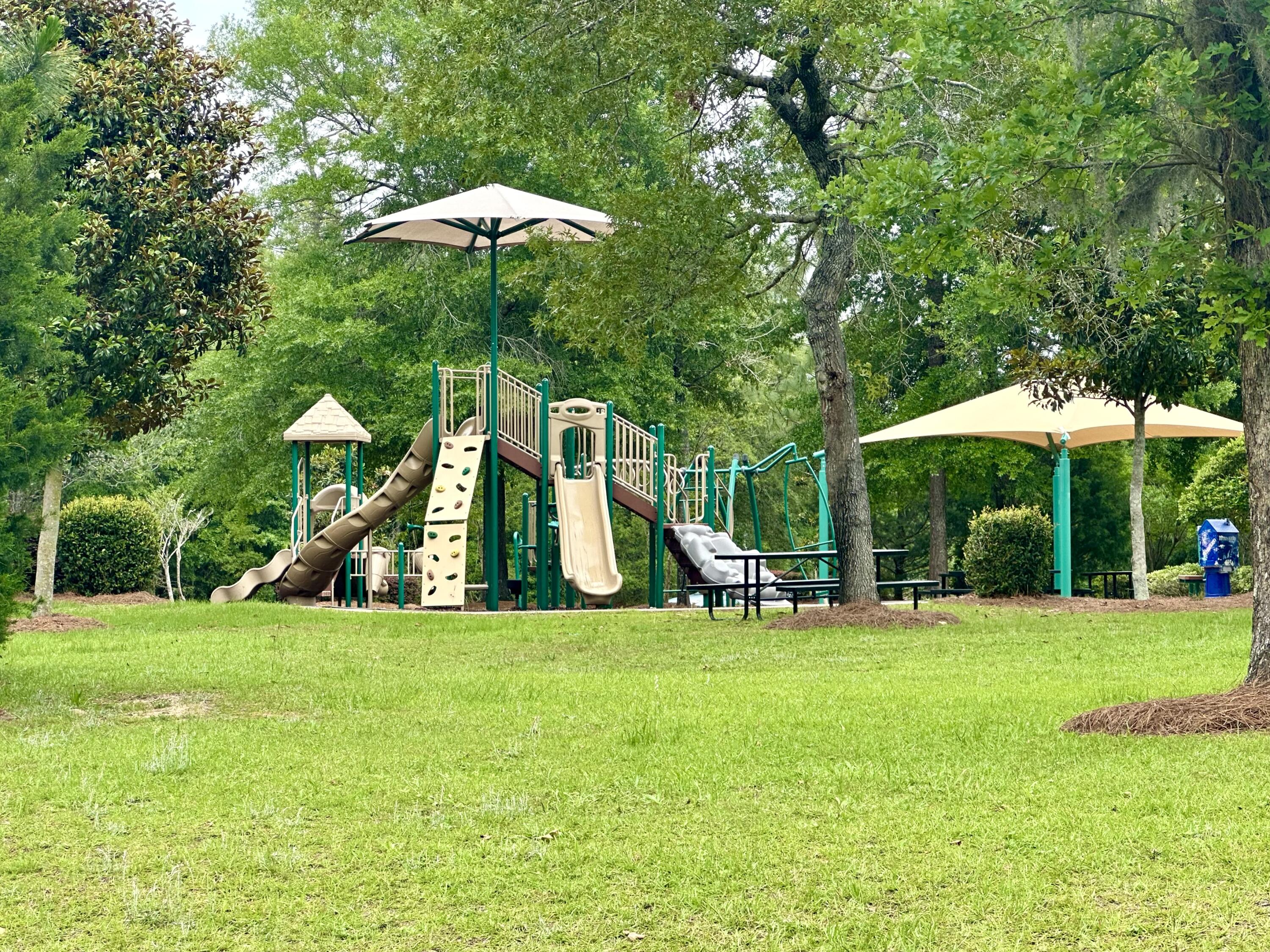 512 Vale Loop Crestview, FL 32536 - Photo 72 of 83 a view of a park with large trees and a slide