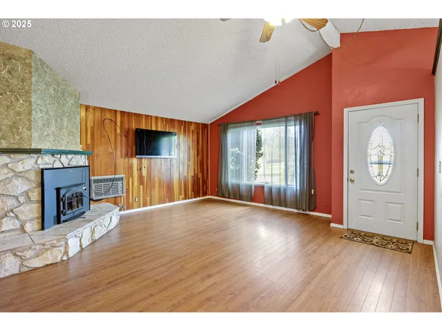 a view interior of the house with wooden floor