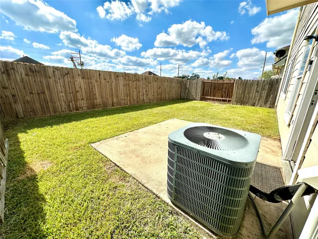 a view of a backyard with a garden