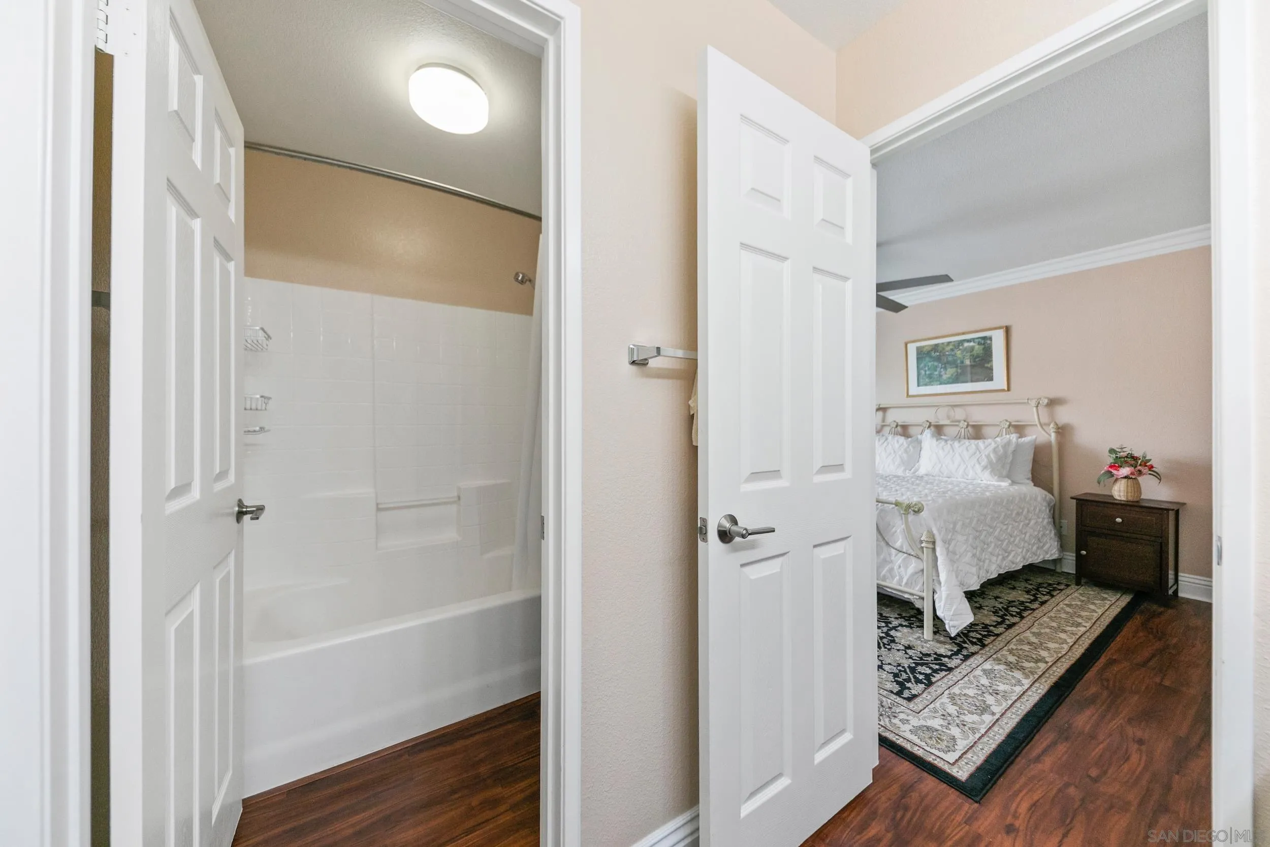 35920 Devonshire Lane Wildomar, CA 92595 - Photo 37 of 50 a bathroom with a bathtub and a shower