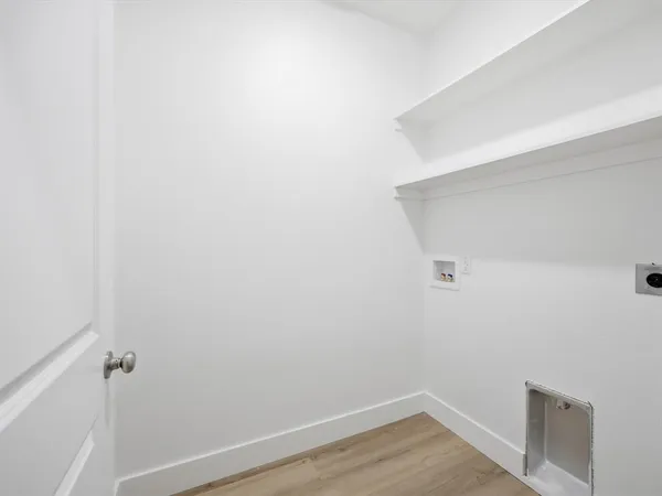 a view of small space with empty racks