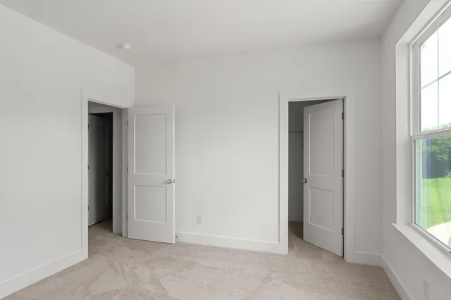 an empty room with window