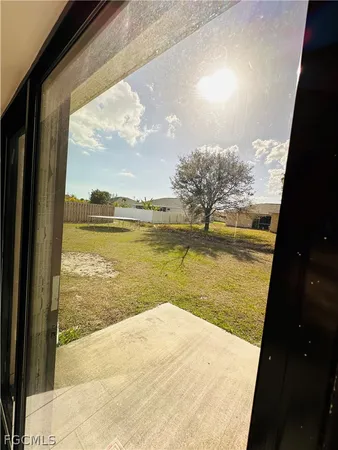 a view of a park from a window