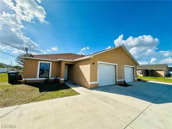 a view of a house with a patio