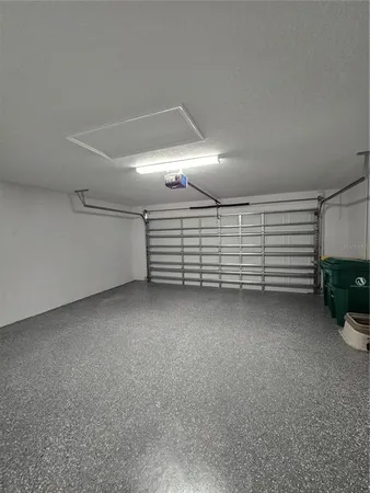 a view of a garage