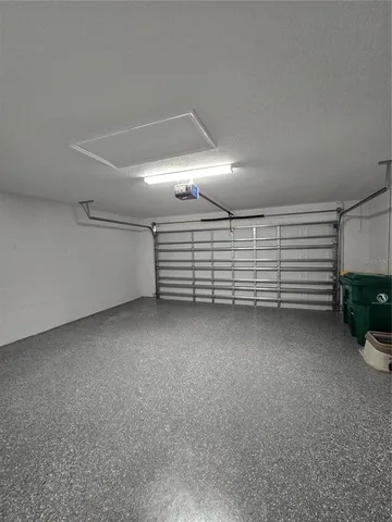a view of a garage