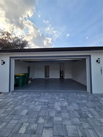 a view of a car garage