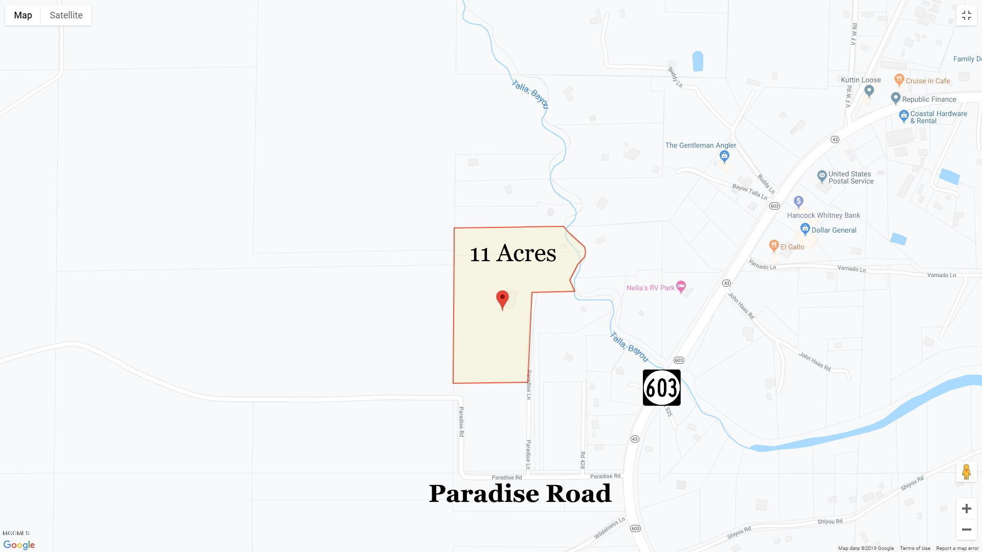 7190 Paradise Road Kiln, MS 39556 - Photo 63 of 67 Aerial 11 ac Overview Map