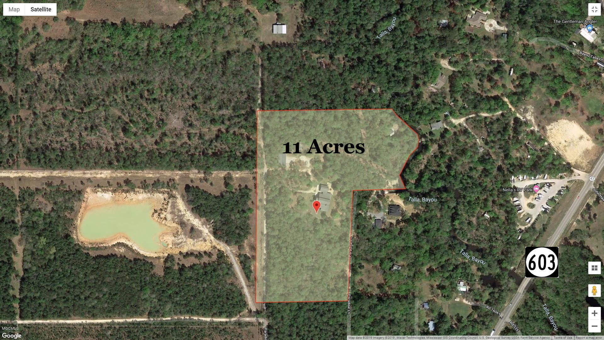 7190 Paradise Road Kiln, MS 39556 - Photo 64 of 67 Aerial 11 ac Satellite Map