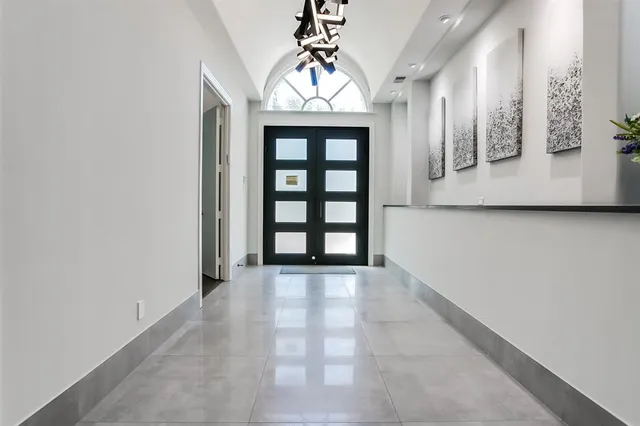 a view of a hallway with entryway