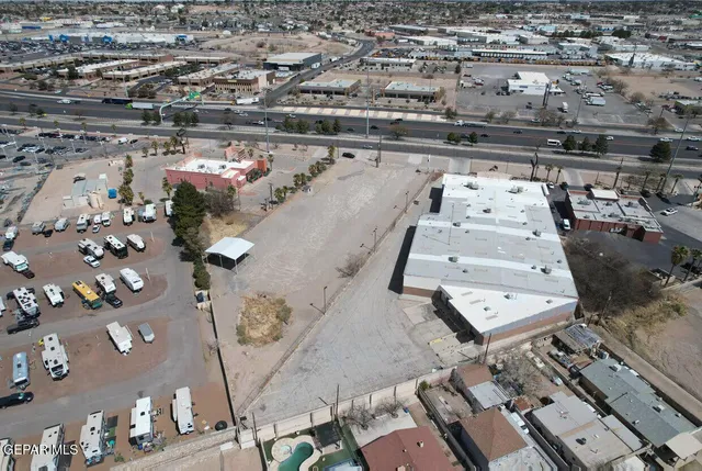 an aerial view of a city