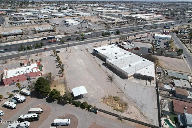 an aerial view of a city