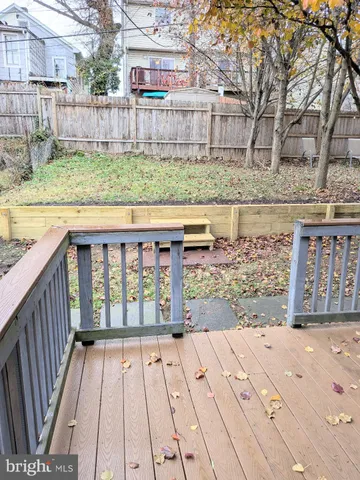 a view of wooden deck