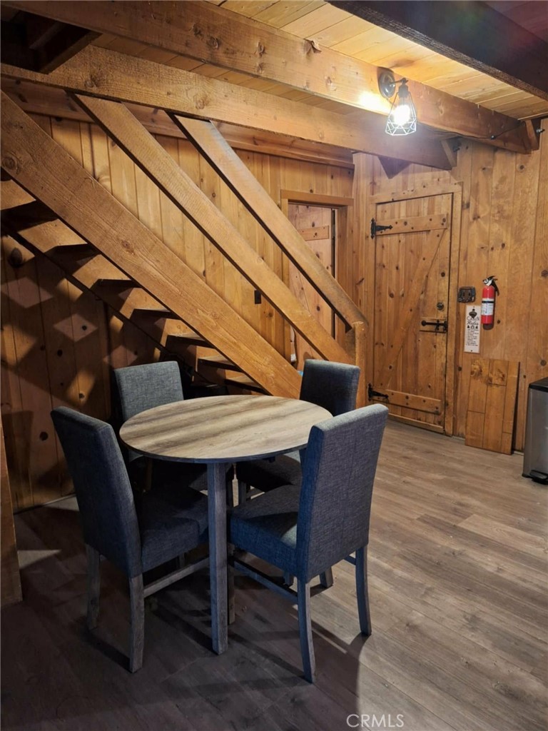 23844 Bowl Road Crestline, CA 92325 - Photo 4 of 9 Dining area and stairs to second fllor
