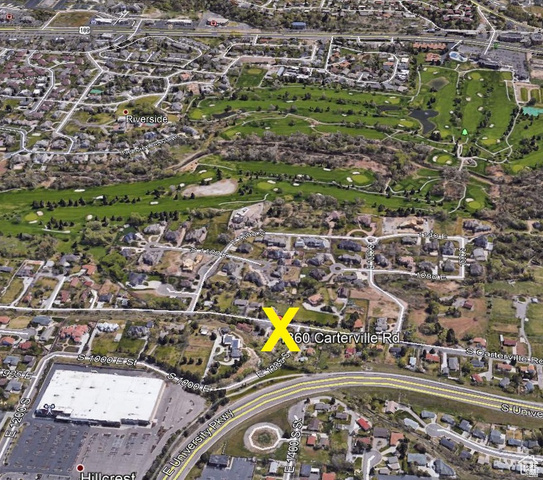 1360 Carterville Road Orem, UT 84097 - Photo 64 of 64 Satellite Map. Indicating the geographic location of the property at 1860 Carterville Rd