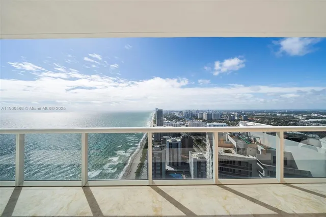 a view of a city from a terrace