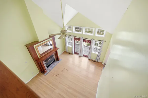 a view of a hallway with entryway