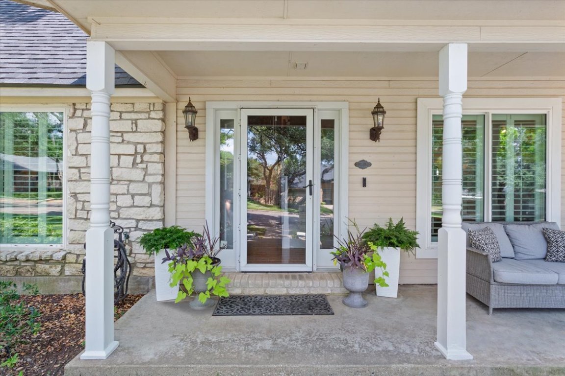 2217 Stagecoach Trail Temple, TX 76502 - Photo 7 of 39 a view of a entryway door front of house with potted plants