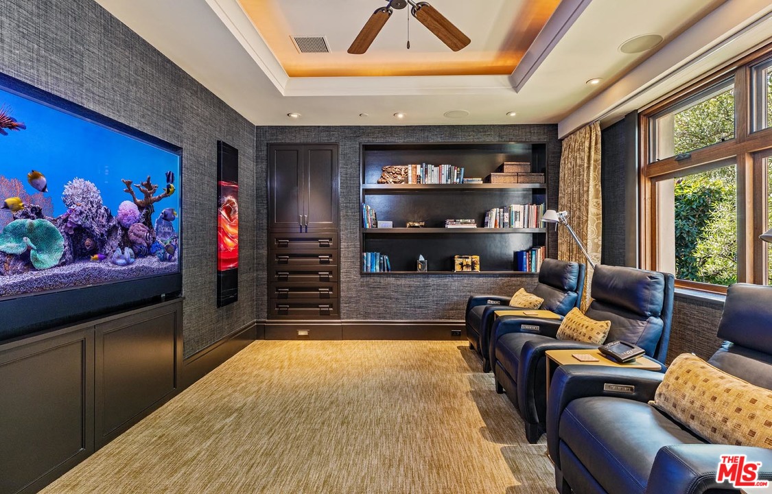 1870 Mango Way Los Angeles, CA 90049 - Photo 16 of 28 a living room with furniture a rug and a floor to ceiling window