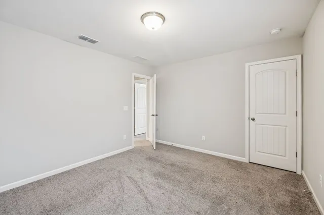 an empty room with an entryway