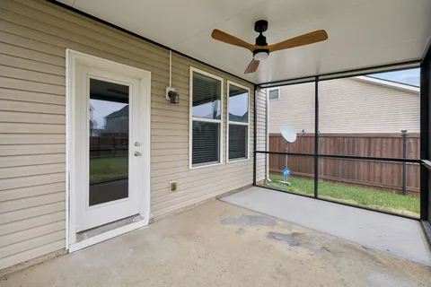 a view of backyard with small garden