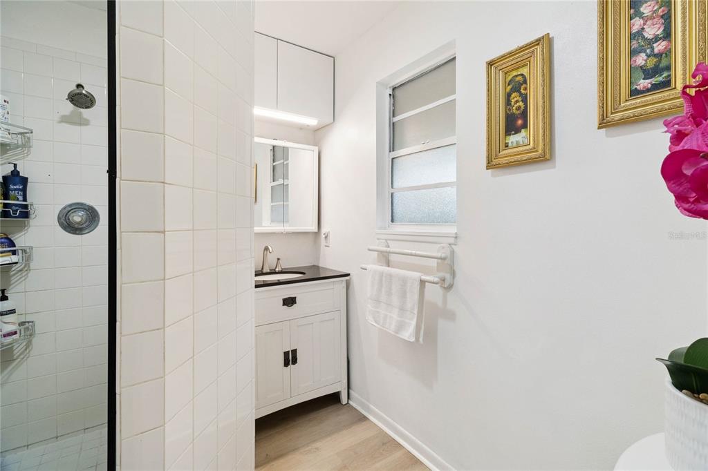 4191 Corey Road Malabar, FL 32950 - Photo 19 of 53 a bathroom with a bathtub sink and mirror