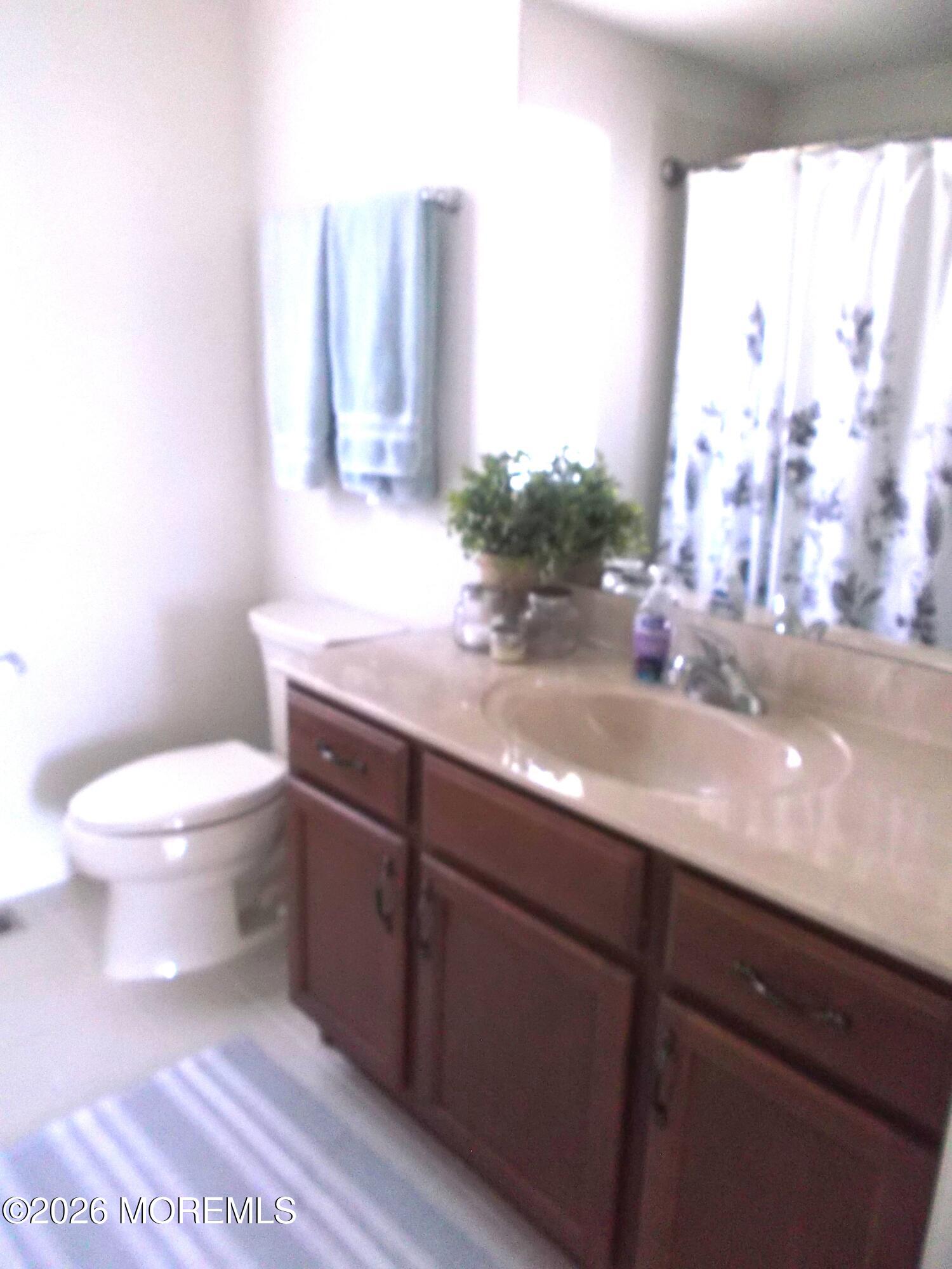65 Homestead Drive Pemberton, NJ 08068 - Photo 20 of 26 a bathroom with a sink a toilet and mirror