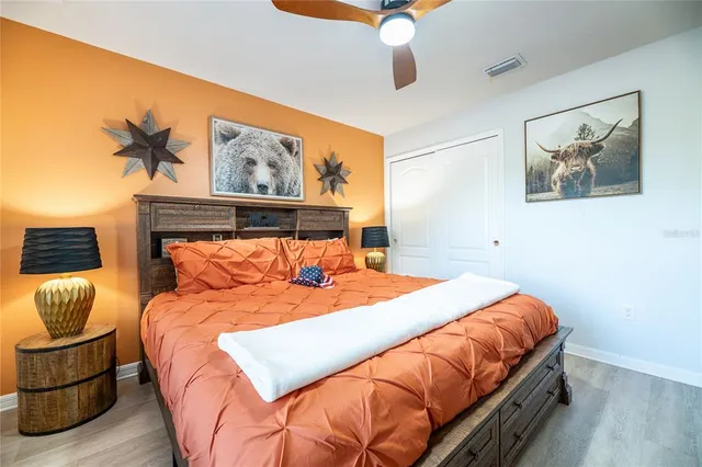 a view of a patio with a table and chairs