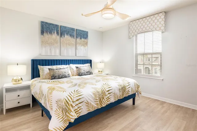 a view of a swimming pool with a yard