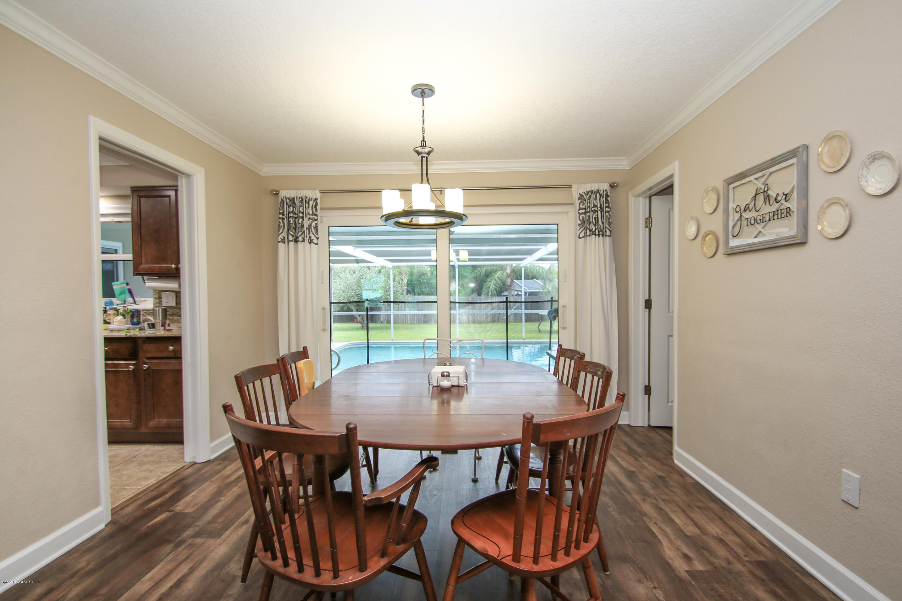 3650 Laurette Road Merritt Island, FL 32952 - Photo 6 of 36 Dining Room w- Pool View