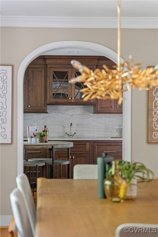 307 Charmian Road Richmond, VA 23226 - Photo 7 of 50 View to the wetbar retreat off the dining room