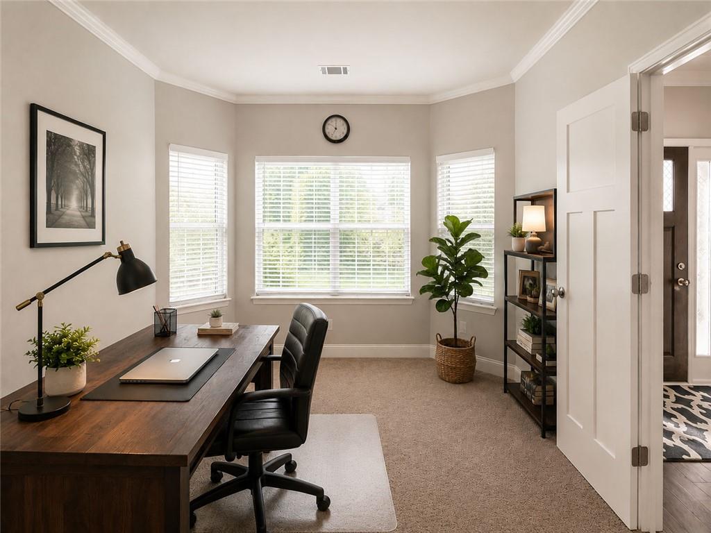 3359 Elkhorn Ridge Run Dacula, GA 30019 - Photo 5 of 35 a view of a livingroom with workspace and a window