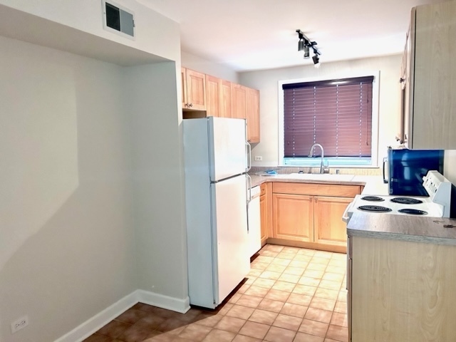 1246 West Byron Street, Unit 1 Chicago, IL 60613 - Photo 2 of 7 a kitchen with a refrigerator sink stove and cabinets