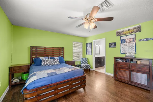 a view of workspace with wooden floor