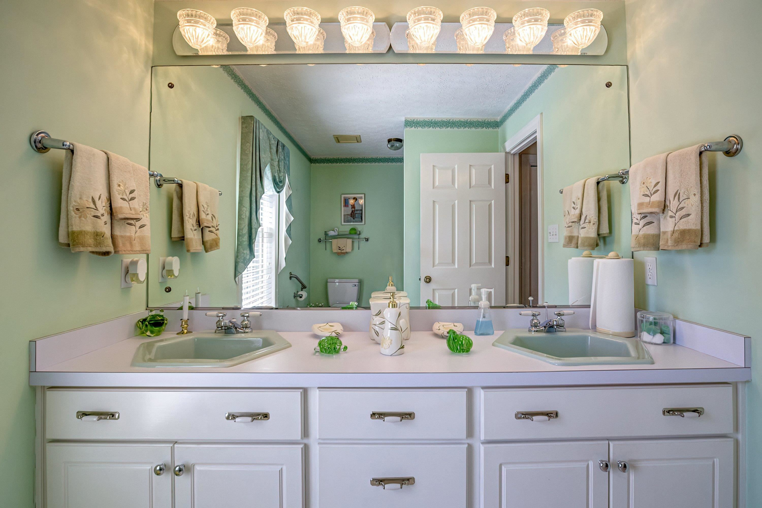 7191 Suttontown Road Faison, NC 28341 - Photo 9 of 40 a bathroom with a sink and a mirror