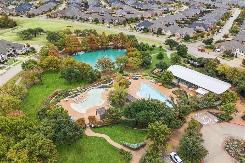 4313 Expedition Drive Oak Point, TX 75068 - Photo 34 of 40 an aerial view of residential houses with outdoor space and river