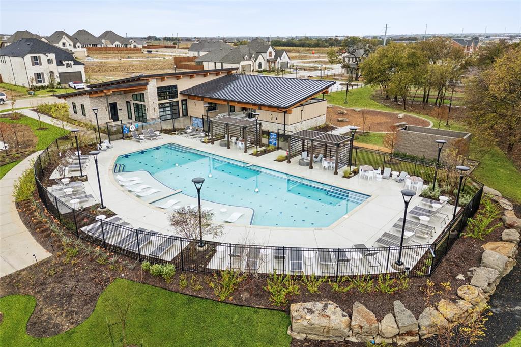 4313 Expedition Drive Oak Point, TX 75068 - Photo 35 of 40 an aerial view of a house with a swimming pool