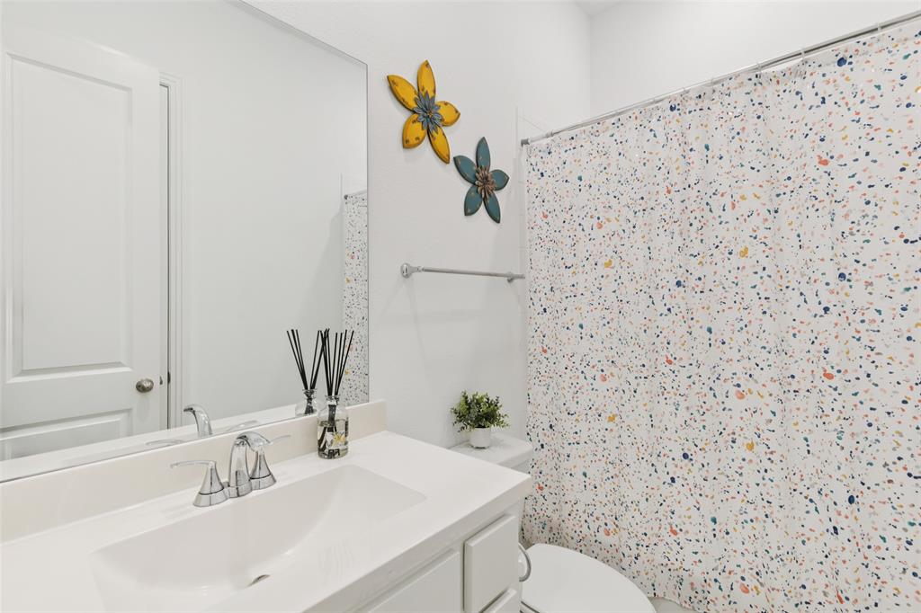 4313 Expedition Drive Oak Point, TX 75068 - Photo 6 of 40 a bathroom with a sink and a mirror