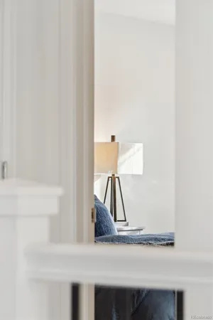 a bathroom with a sink vanity and a mirror
