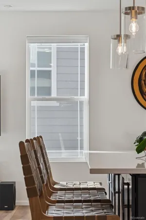 a view of a chair in wooden floor