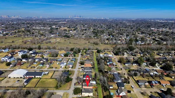 an aerial view of multiple house