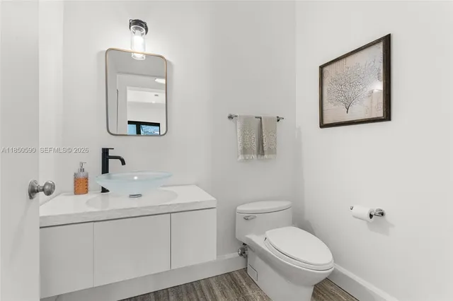 a view of a backyard with garden