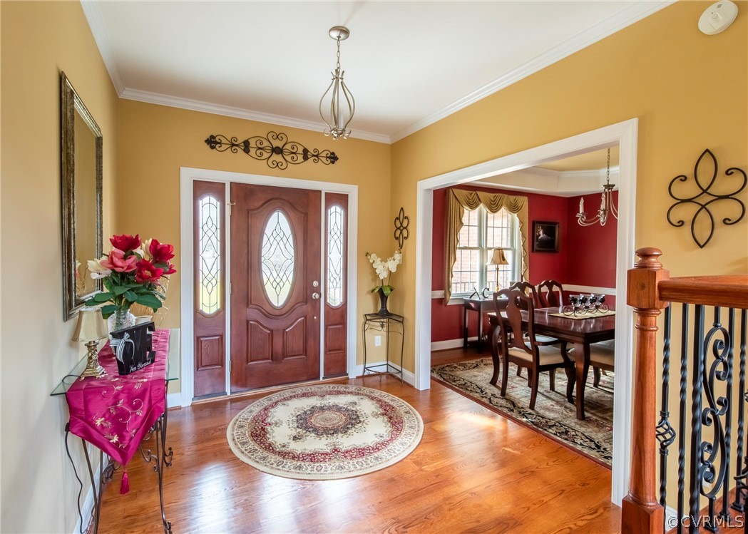 1886 Nichols Road Powhatan, VA 23139 - Photo 8 of 42 Entry with hardwood floors, decorative front door
