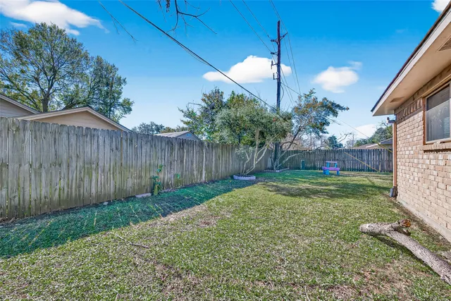 a view of a backyard with a garden
