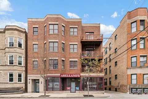 a front view of a building