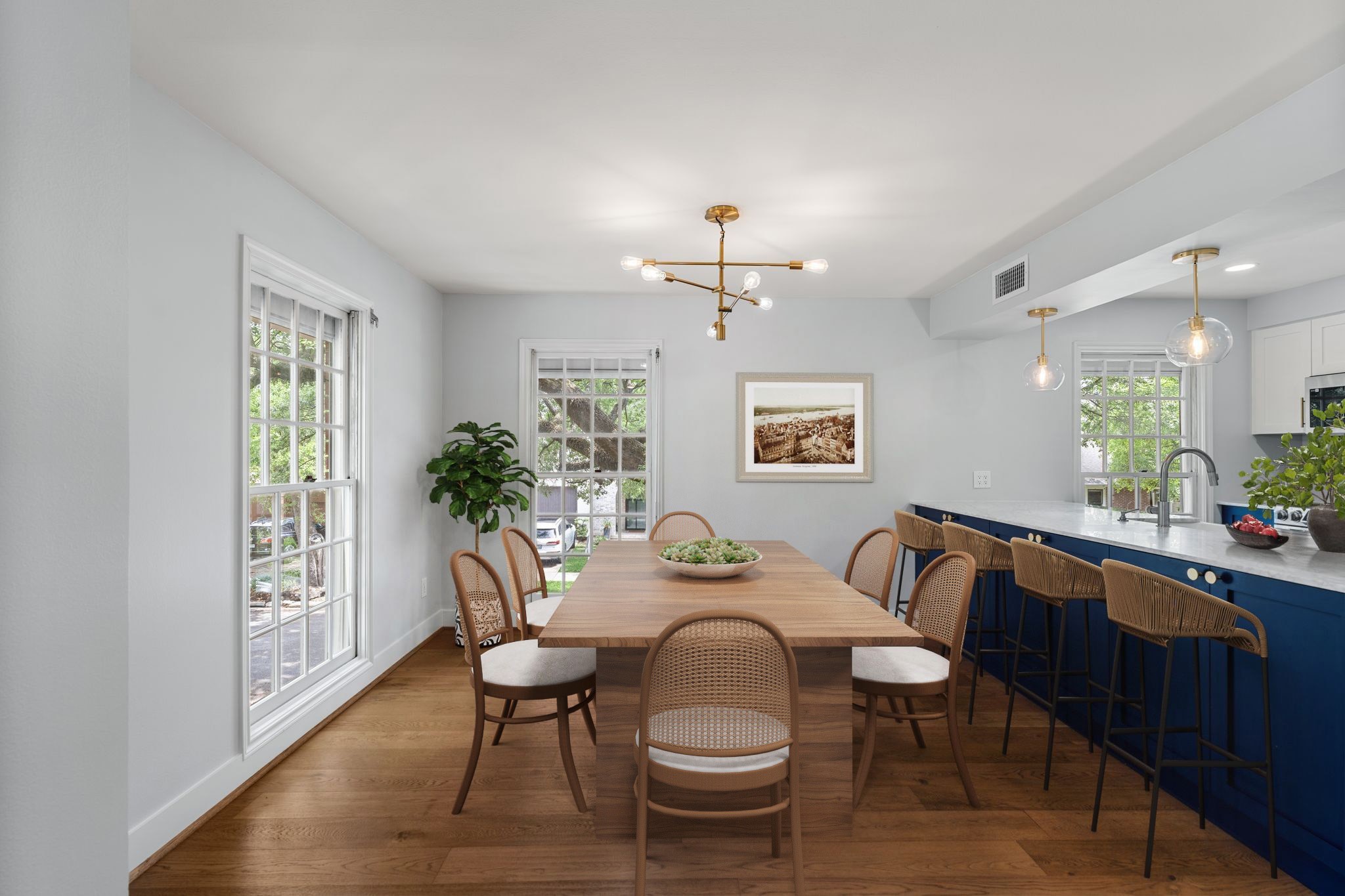 1601 Haver Street Houston, TX 77006 - Photo 13 of 22 Whether you’re hosting dinner parties or enjoying casual meals, this dining room is designed to impress.